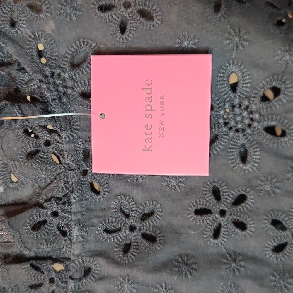 SALE! Kate Spade Black Daisy Eyelet Sleeveless Top Size 14 100% Cotton, Pristine - Picture 3 of 15